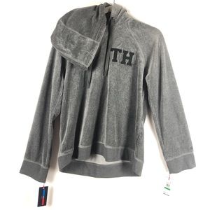 Tommy Hilfiger Womens Velour Hoodie Sweatshirt